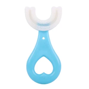 360? U-Shaped Baby Toothbrush | Soft Silicone Kids Oral Care & Teether Brush (Random Color)