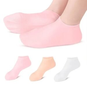 01 Pair - Silicone Foot Care Socks Anti Cracking Moisturizing Gel Socks Cracked Dead Skin Remove Protector -?Silicone Socks And Gloves For Moisturizing Hands And Feet