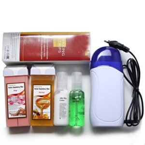 6 In 1 Roll On Refillable Depilatory Wax Heater Waxing Hair Removal Kit