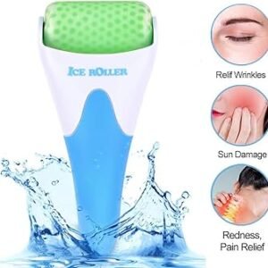 Ice Roller for Face & Eye Puffiness Relief, Cold Gel Ice Face Roller Massager - Ice Roller Cool Roller For Face Eye Body Facial Shaping Anti Wrinkle Ice Roller Massager Smooth Skin ( Random Color )