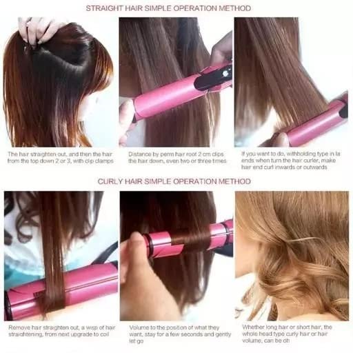 Hair Straightener|  2 in 1...Hair straightener and curler.