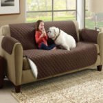 (double SofaR COVER) EVERSIBLE WASHABLE COUCH Sofa COAT COVER - Brown