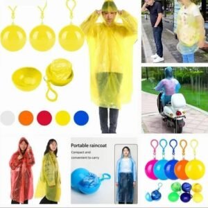 Adult Disposable Emergency Raincoat ? Lightweight Waterproof Hooded Rainwear for Hiking, Camping & Outdoor Travel (1 Pc)