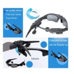 Bluetooth sun glasses with headphones connect with Mobile and talk