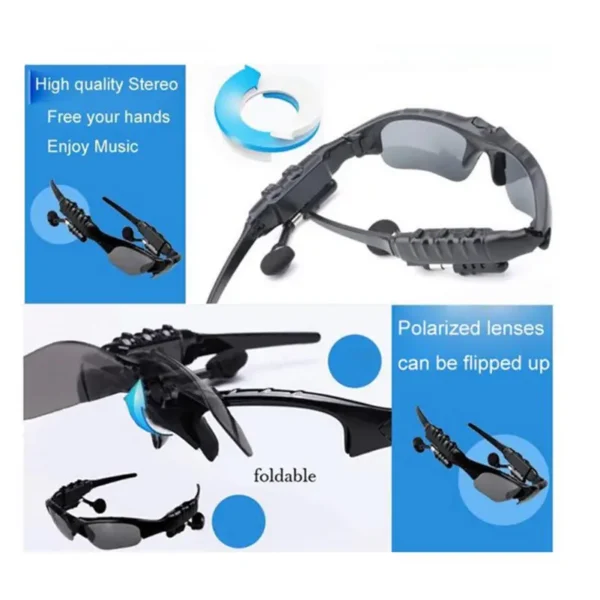 Bluetooth sun glasses with headphones connect with Mobile and talk