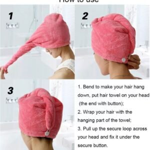 Best Hair Dryer Cap Towel - Hair Wrap Towel for ladies (random colors)