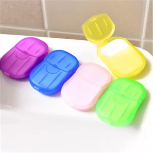 Portable Outdoor Travel Soap Paper Washing Hand Bath Clean Scented Slice Sheets Disposable Boxes Soap Mini Paper Soap - Each