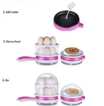 Double Layer Handle Egg Boiler Electric Automatic