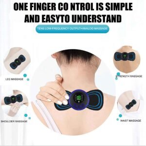 Portable EMS Mini Electric Massager Patch ? Muscle Pain Relief for Neck, Back, Arms & Full Body