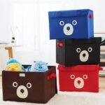 1 Pc Panda Design Folding Storage Bins Quilt Basket Kid Toys Organizer Storage Boxes Cabinet Wardrobe Storage Bag (random Color)