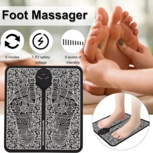pack Of 2 Ems Butterfly Portable Neck Massager Rechargeable, And Ms Foot Massager Pad Improve Blood Circulation