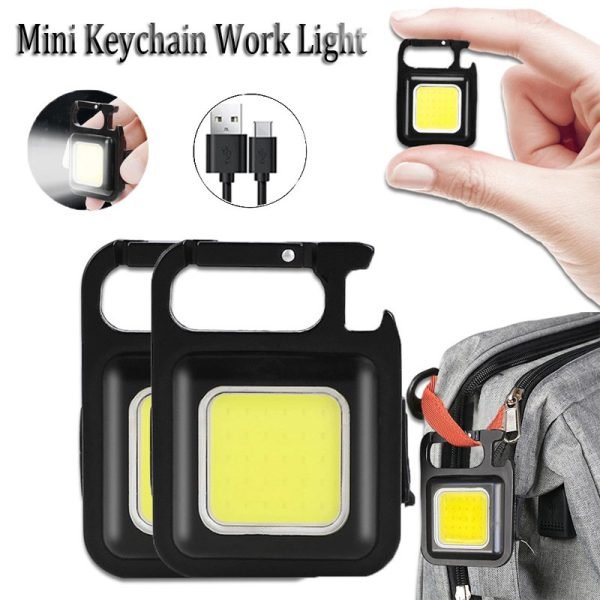 Multifunction 500 Lumens Mini Pocket COB LED Portable Keychain Light - Image 2