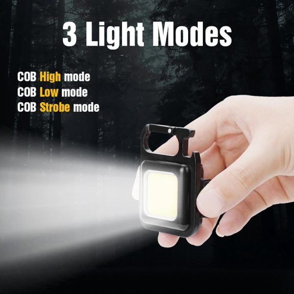 Multifunction 500 Lumens Mini Pocket COB LED Portable Keychain Light - Image 3