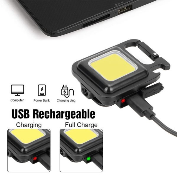 Multifunction 500 Lumens Mini Pocket COB LED Portable Keychain Light - Image 4