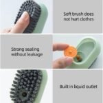 Multifunctional Soft-Bristled Shoe Brush Shoe Brushes Long Handle Brush Automatic Filling Clothes Cleaning Clothing Board Tools (Random Color)