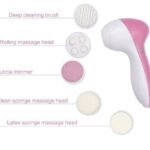7 in 1 Facial Electric Cleanser and Massager, Face Massager Machine, Skin Electric Cleanser, Scrub Beauty Device Scrubber, Beauty Care Brush for Removing Blackhead Exfoliating and Massaging, Beauty Tool Device