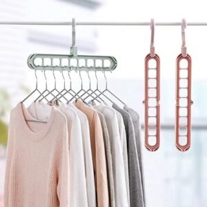 Magic Hanger Multipurpose 9 Hole Space Saving Closet Organizer ? Multicolor